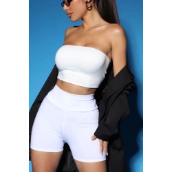 Hailey Biker Shorts - White