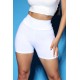 Hailey Biker Shorts - White