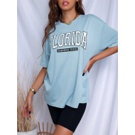 Letter Graphic Drop Shoulder Oversized Tee