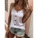 Fake Button Tank Top