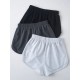 3 Pack Tie Front Track Shorts