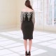2022 new heavy embroidery water-soluble lace bustier dress long-sleeved dress