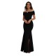 Women's new large size sexy slim one-neck dress dress long skirt